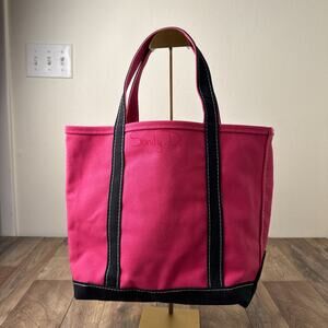 Vintage 90s LL Bean Boat and Tote Canvas Bag Pink Medium USA Made